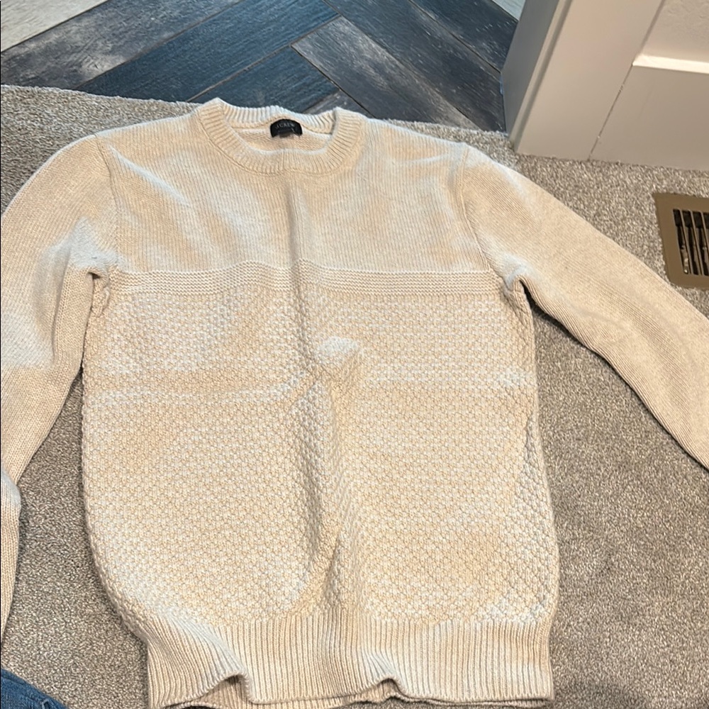 J crew Cream Knit Sweater